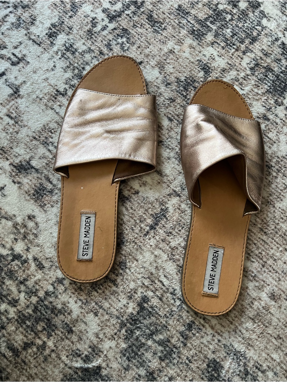Steve Madden Rose Gold Leather Grace Sandal